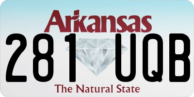 AR license plate 281UQB