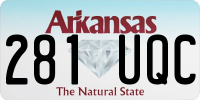 AR license plate 281UQC
