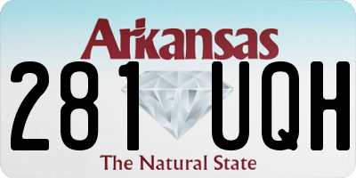 AR license plate 281UQH