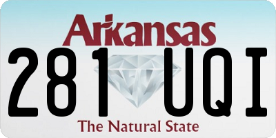 AR license plate 281UQI