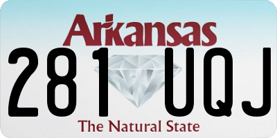 AR license plate 281UQJ