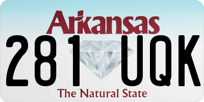 AR license plate 281UQK