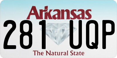 AR license plate 281UQP