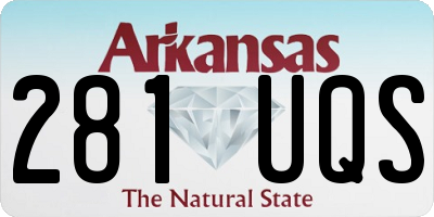 AR license plate 281UQS
