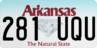 AR license plate 281UQU