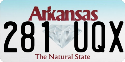 AR license plate 281UQX