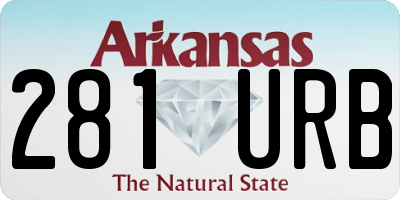 AR license plate 281URB
