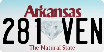 AR license plate 281VEN