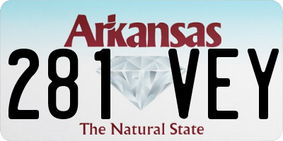 AR license plate 281VEY