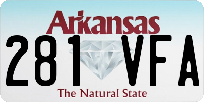 AR license plate 281VFA