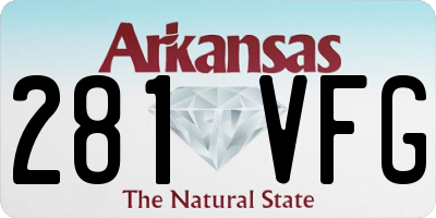 AR license plate 281VFG
