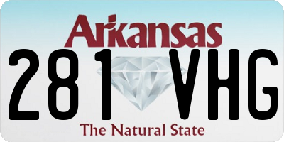 AR license plate 281VHG