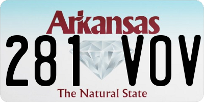 AR license plate 281VOV