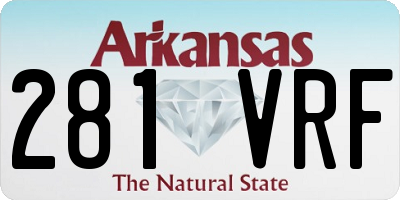 AR license plate 281VRF