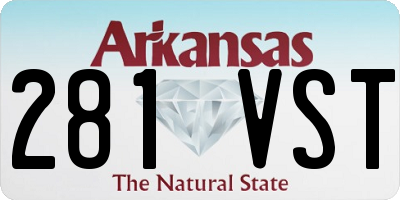 AR license plate 281VST