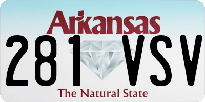 AR license plate 281VSV