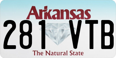 AR license plate 281VTB