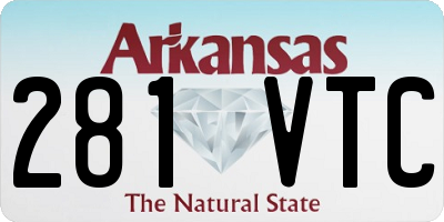 AR license plate 281VTC