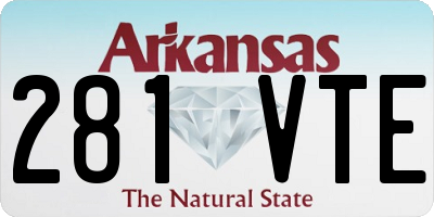 AR license plate 281VTE