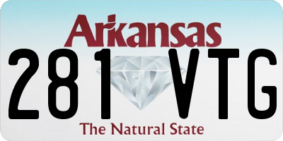 AR license plate 281VTG