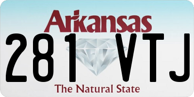 AR license plate 281VTJ