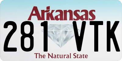 AR license plate 281VTK
