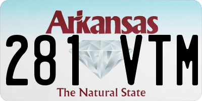 AR license plate 281VTM