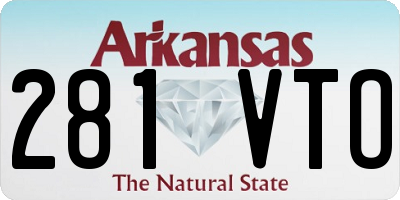 AR license plate 281VTO