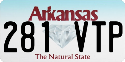 AR license plate 281VTP