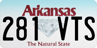 AR license plate 281VTS