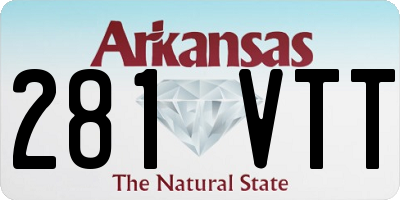 AR license plate 281VTT