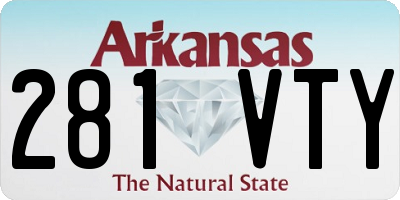 AR license plate 281VTY