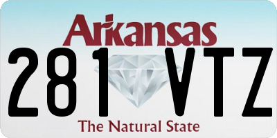 AR license plate 281VTZ