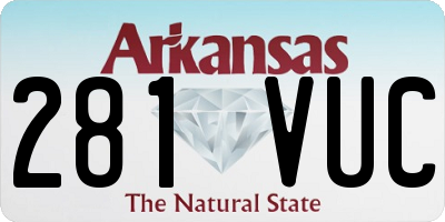 AR license plate 281VUC