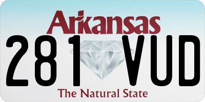AR license plate 281VUD