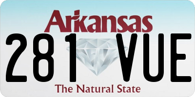 AR license plate 281VUE