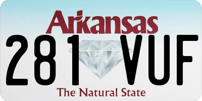 AR license plate 281VUF