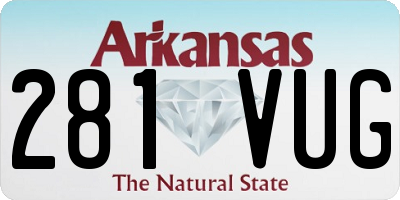 AR license plate 281VUG