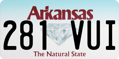 AR license plate 281VUI