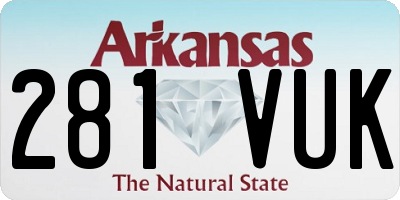 AR license plate 281VUK