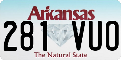 AR license plate 281VUO