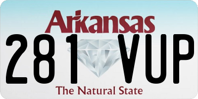 AR license plate 281VUP