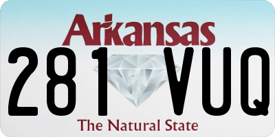 AR license plate 281VUQ