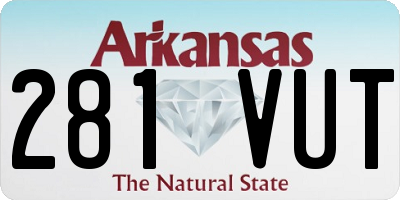 AR license plate 281VUT