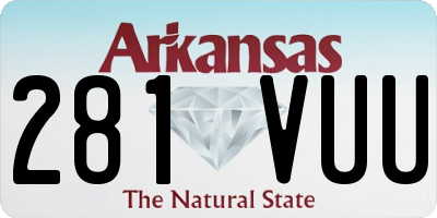 AR license plate 281VUU