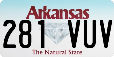 AR license plate 281VUV
