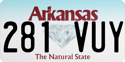 AR license plate 281VUY