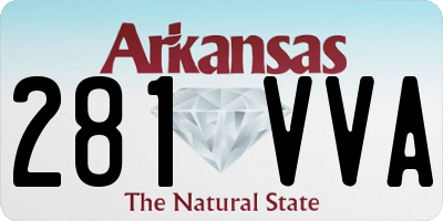 AR license plate 281VVA