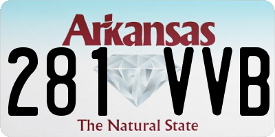AR license plate 281VVB