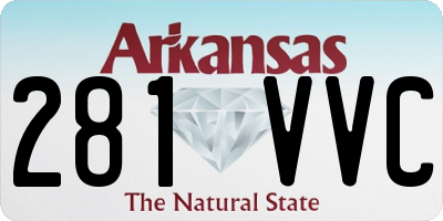 AR license plate 281VVC